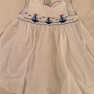 Betti Terrell White and Blue Kids Dress